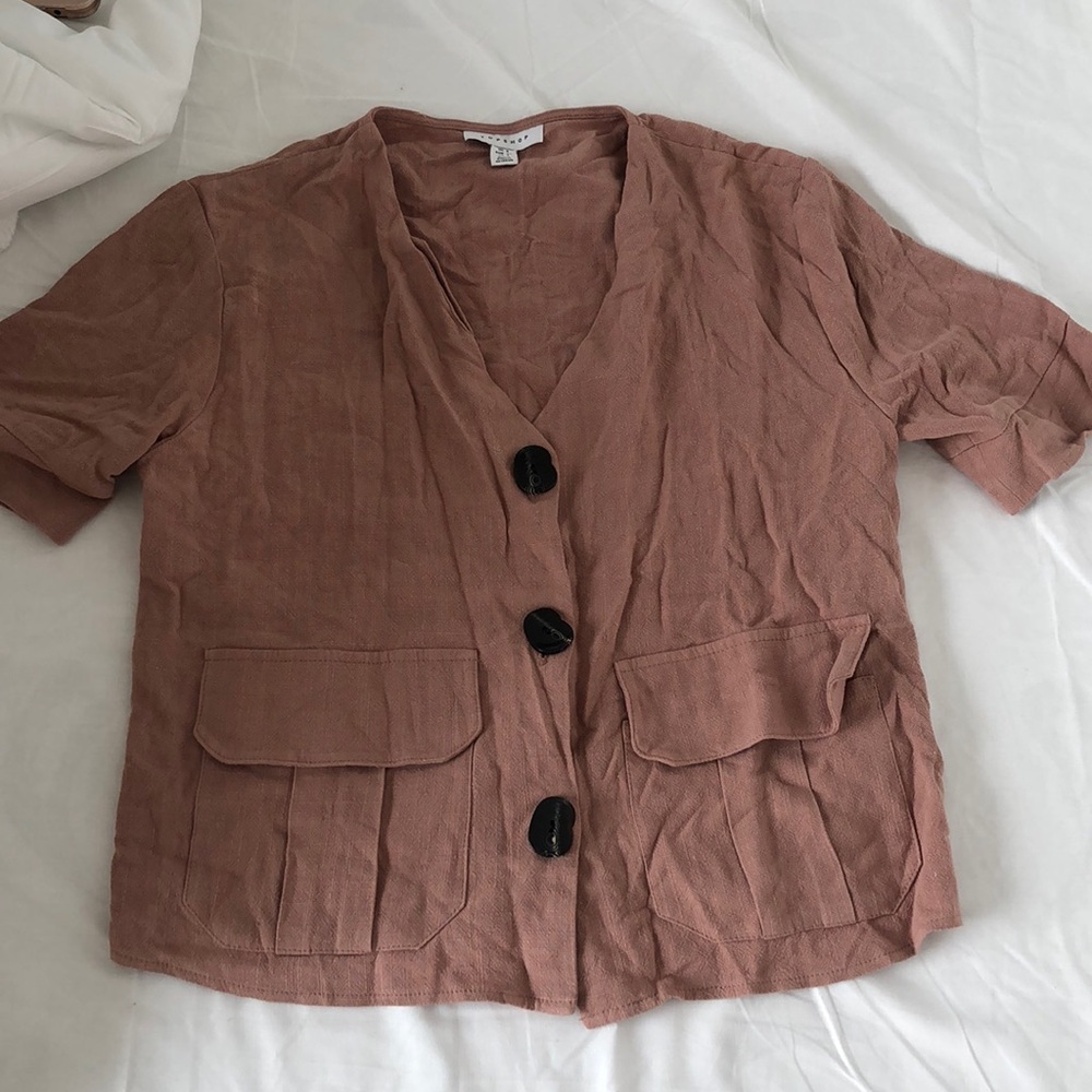 Pink Button Up Top - image 3